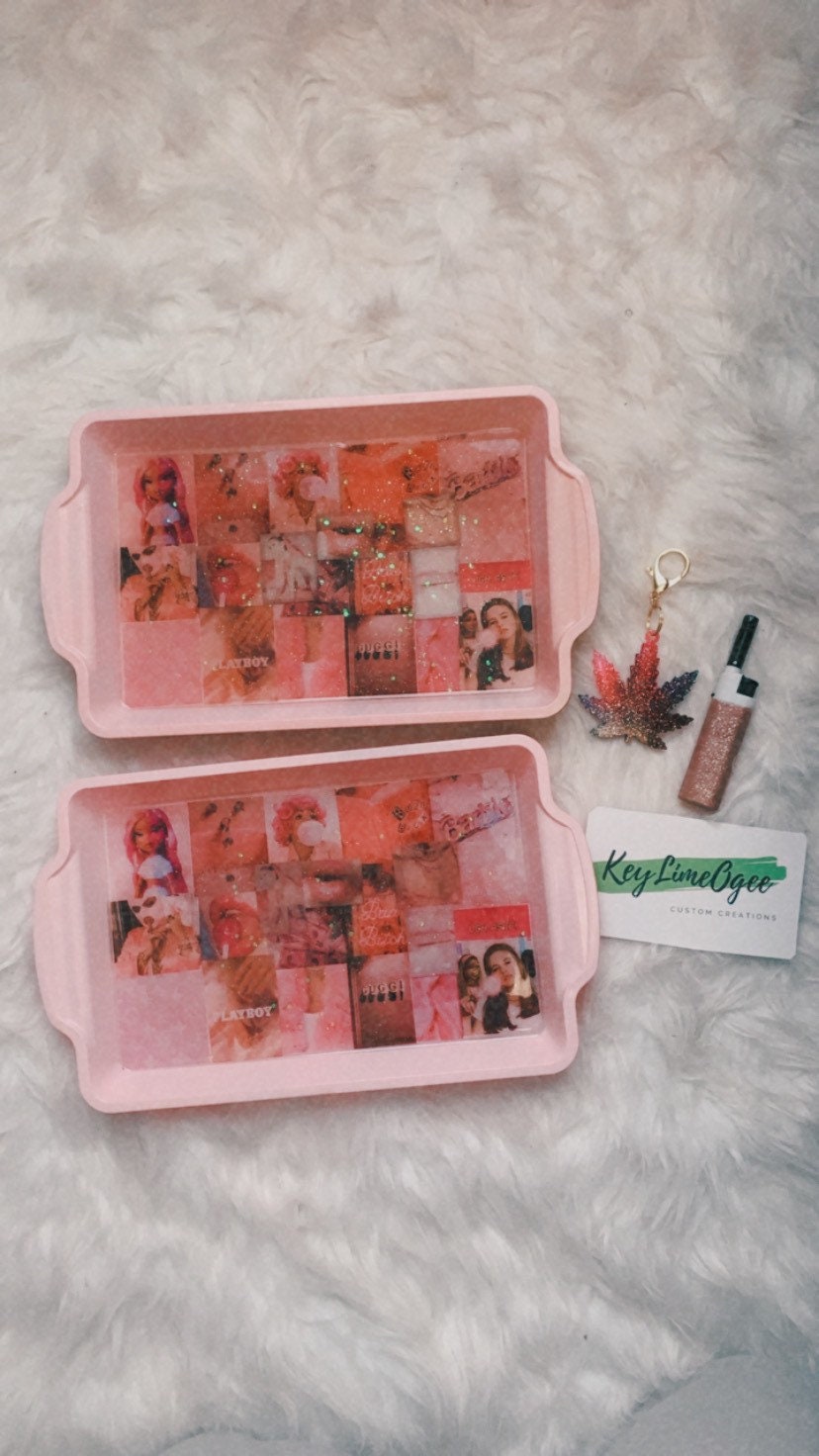 Pink Aesthetic Rolling Tray Etsy