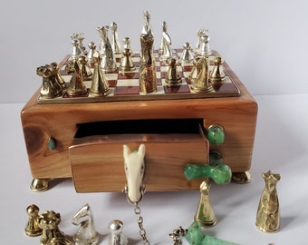 Chess, distinctive work, special gift, chess lovers gift, collectible chess.