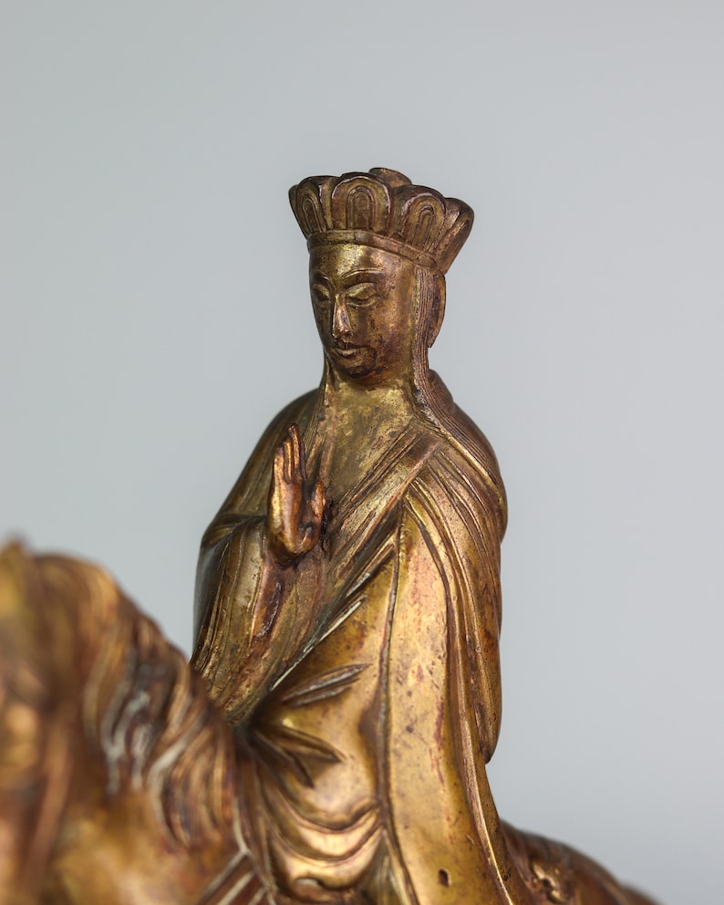 Vintage Tang Sanzang/ Xuanzang and White Horse Statue VS58 Etsy