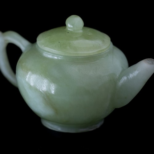 Vintage Fine Hand-Carved shops Jade Teapot (6) | China Exquisite Handmade Teapot