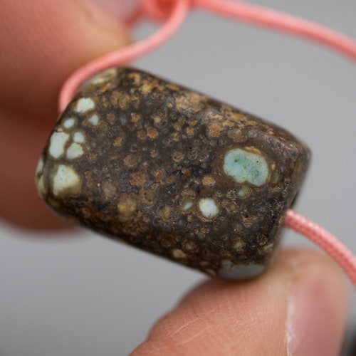 TQ#261- 2 ANTIQUE TIBETAN on sale Turquoise Bead