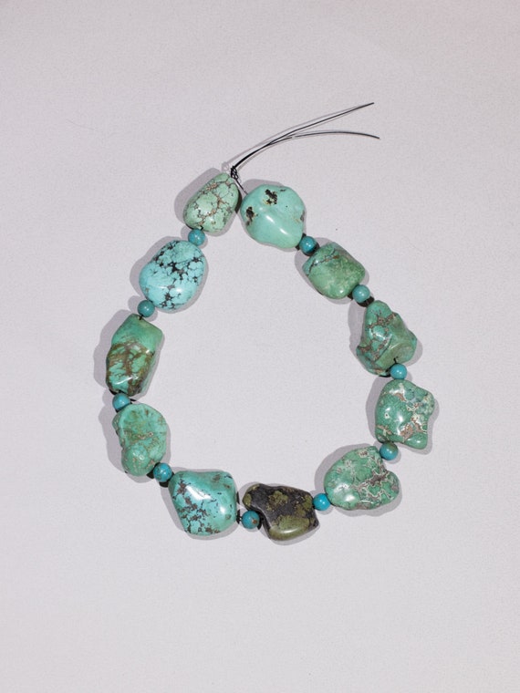 TQ#746- アンティーク チベット ターコイズ ビーズ - Etsy 日本