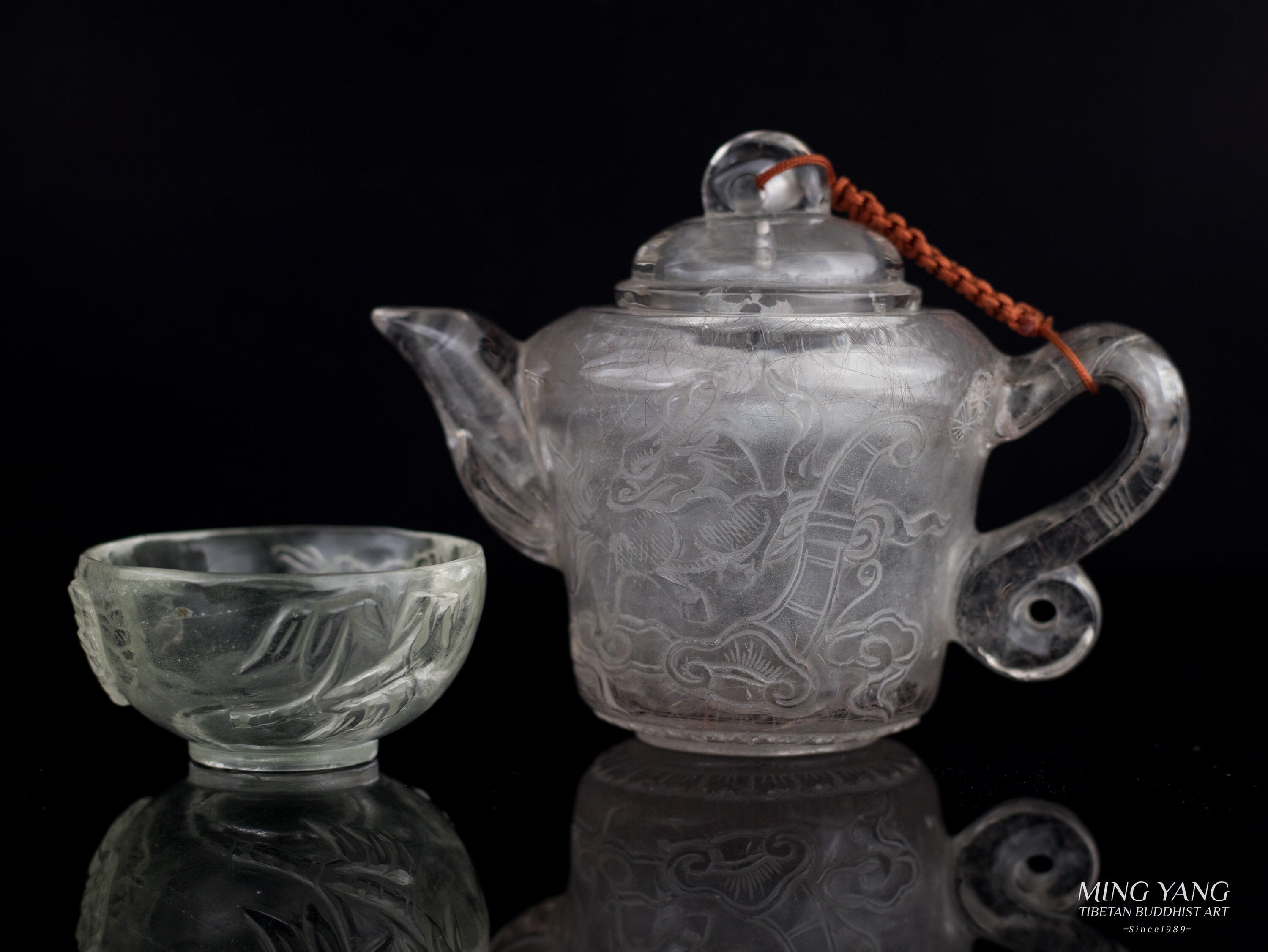 Vintage Crystal Teapot and Cup Set 1 Natural Clear Quartz Etsy