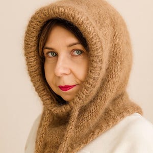 Luxury Alpaca Cashmere Hood – Handmade Soft Winter Balaclava