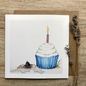 Carte taupe et cupcake