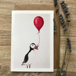 Biglietto Pulcinella di mare e palloncino
