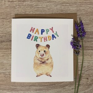 Carte bannière anniversaire hamster