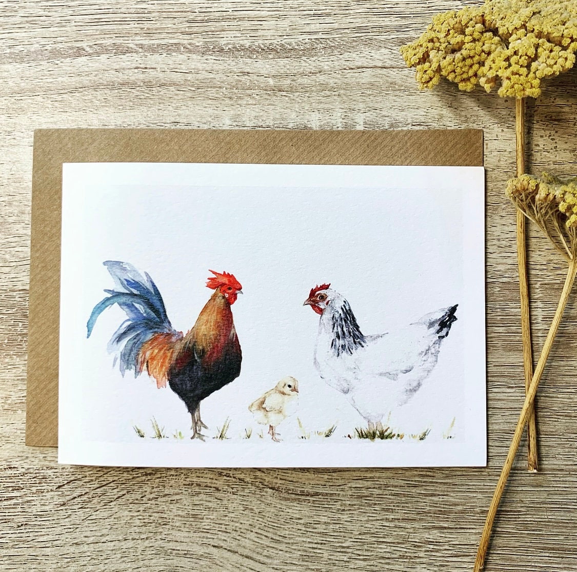 Chicken Key Card Chicken Family Card - Etsy