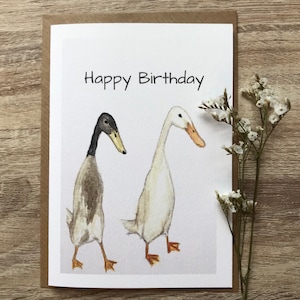 Cartão de aniversário de pato