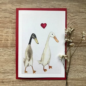 Enten-Herzkarte