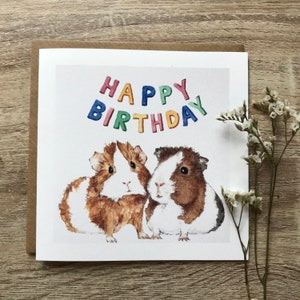 Carte anniversaire cobaye