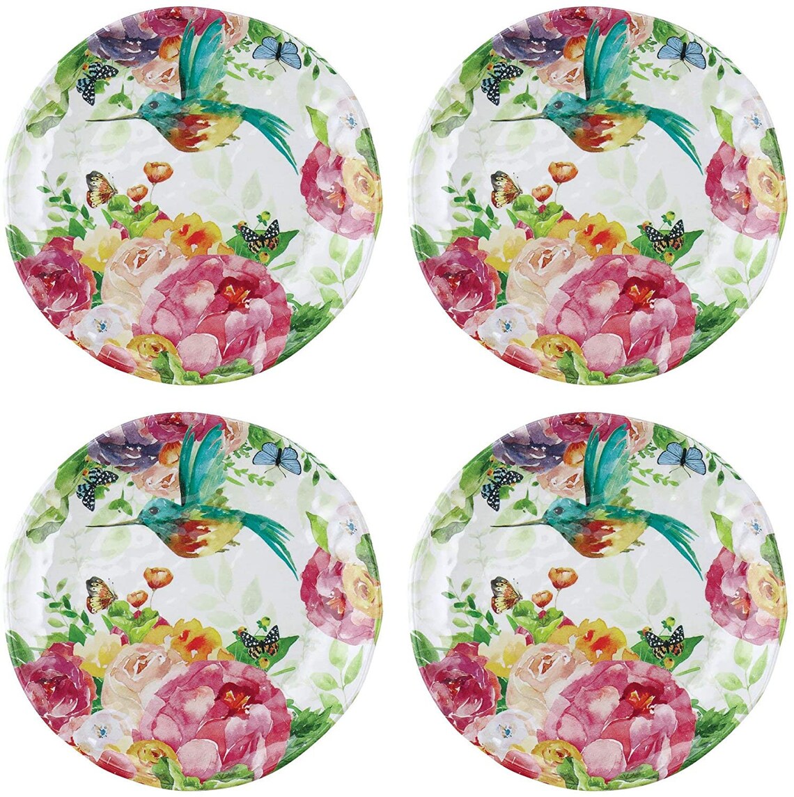 4piece Rose Garden Melamine 6 Inch Serving Plates/appetizer Etsy