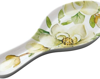 Bumble Bee Floral Pattern Set of 4 x Melamine Plastic Tea/Table Spoon Rests