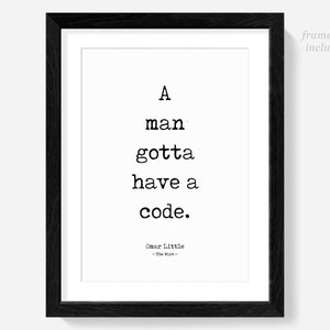 The Wire poster, Omar Little, TV show print, art, man cave decor prints