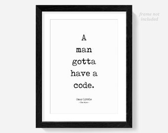El cartel de Wire, Omar Little, impresión de programas de televisión, arte, impresiones de decoración de cuevas de hombres