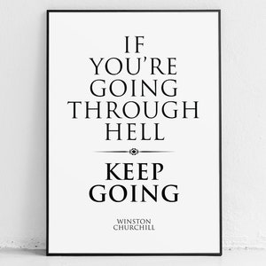 Winston Churchill quote - Quotes prints, poster, print, gift, WW2, wall art, decor, inspirational, motivational, military, England, British