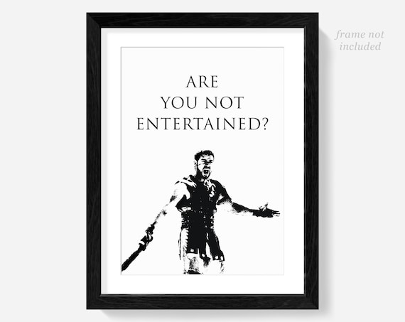 Gladiator poster print, movie quote, Maximus, Roman art, Pantheon, Russell Crowe wall art, man cave decor