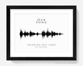 Sound Wave Print: Our song, soundwave, art, wedding gift, first dance print, baby heartbeat, heart beat