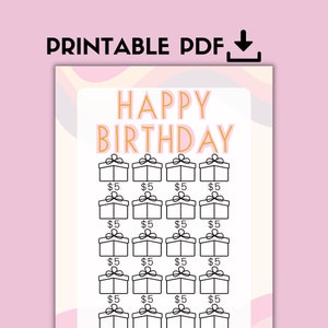 save 100, Birthday savings,Savings Challenge,Savings Tracker,Birthday tracker,Savings,Money challenge,saving challenge,Financial