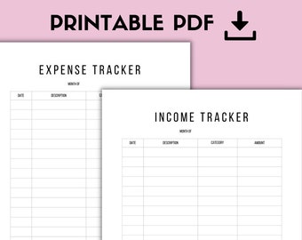 Business Income & Expense Tracker Printable (PDF)