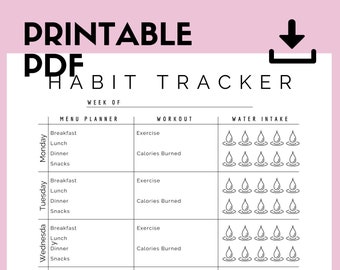 Habit Tracker, Daily Habit Tracker, monthly habit,tracker printable,30 day habit tracker,habit tracker pdf,habit tracker,template