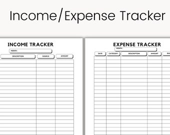 Business Income & Expense Tracker Printable (PDF)