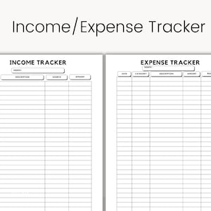 Income & Expense Tracker Printable,Business Money Tracker,Business Financial Planning Income tracker,Income expense log,Expense report
