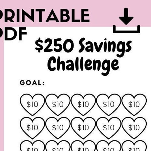 Money Saving Challenge Printable Save 800 Savings Challenge Etsy