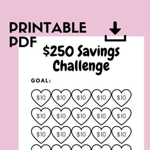 Saving Challenge Printable Etsy
