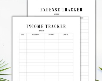 Printable Income & Expense Tracker: Business Financial Planning (PDF)