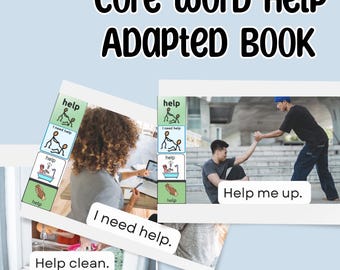 AAC Core Word-Buch: „HELP“ — 10-seitiges Printable für Logopädie & AAC-Lernen