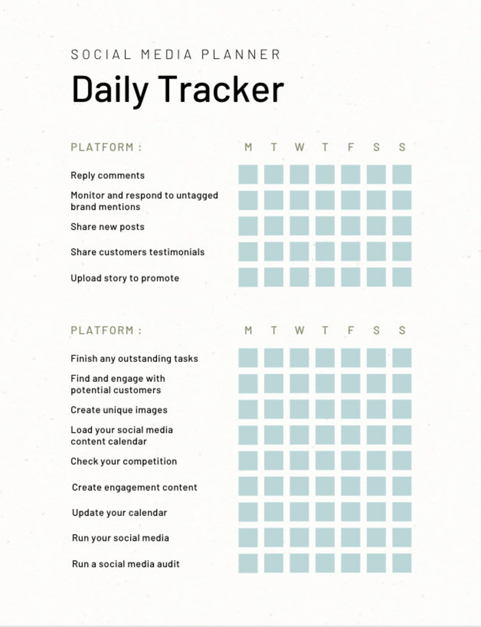 Social Media Manager Printables Pdf, Facebook, Instagram, Followers ...
