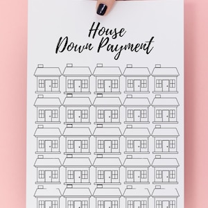 Home Down Payment Savings Tracker: 10k/20k Goal (PDF)
