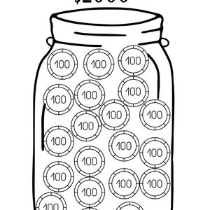 BUNDLE Savings Challenge Jar Money Budget Printable Worksheet Personal ...
