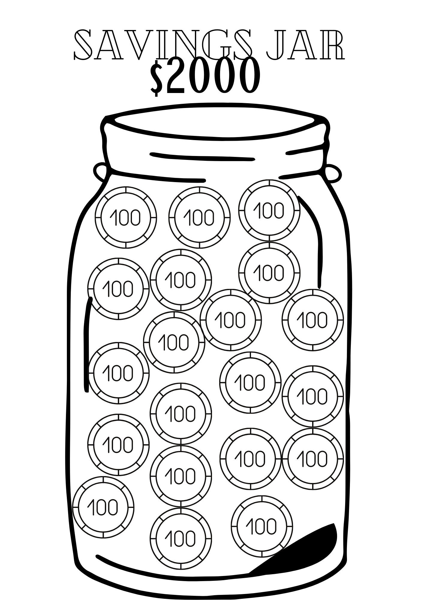 BUNDLE Savings Challenge Jar Money Budget Printable | Etsy