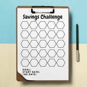 Hexagon Money Challenge Printable, Save Money, Savings Challenge, Budget Tracker, Savings Planner, Dave Ramsey, envelope, savings goal