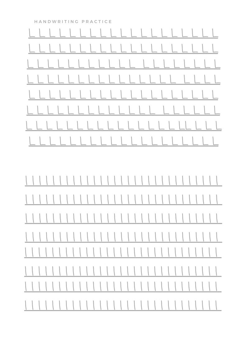Neat Handwriting Practice Worksheet: Lettering Guide (digital Download