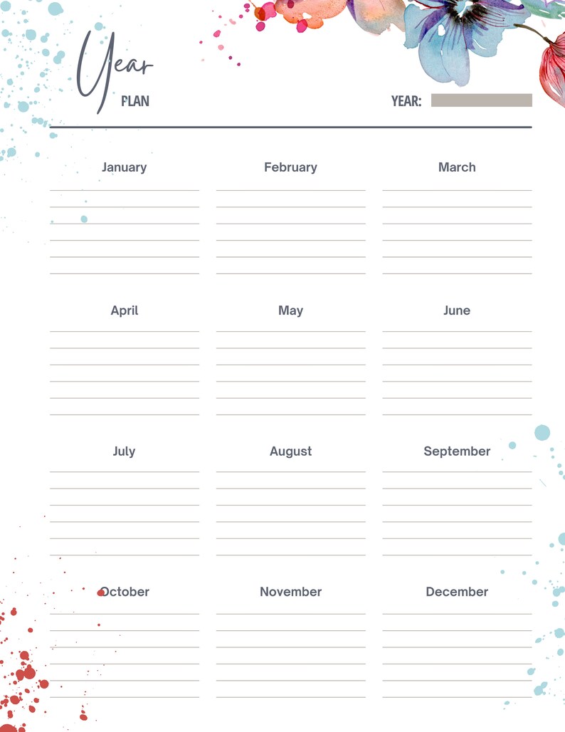 Floral Daily Planner Printable: A4 Productivity Template (PDF) - Etsy