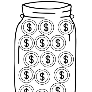 BUNDLE Savings Challenge Jar Money Budget Printable Worksheet Personal ...
