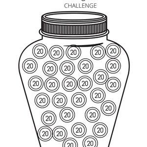 Coloring Budget 600 | Savings Challenge Jar | Money Planner Printable ...