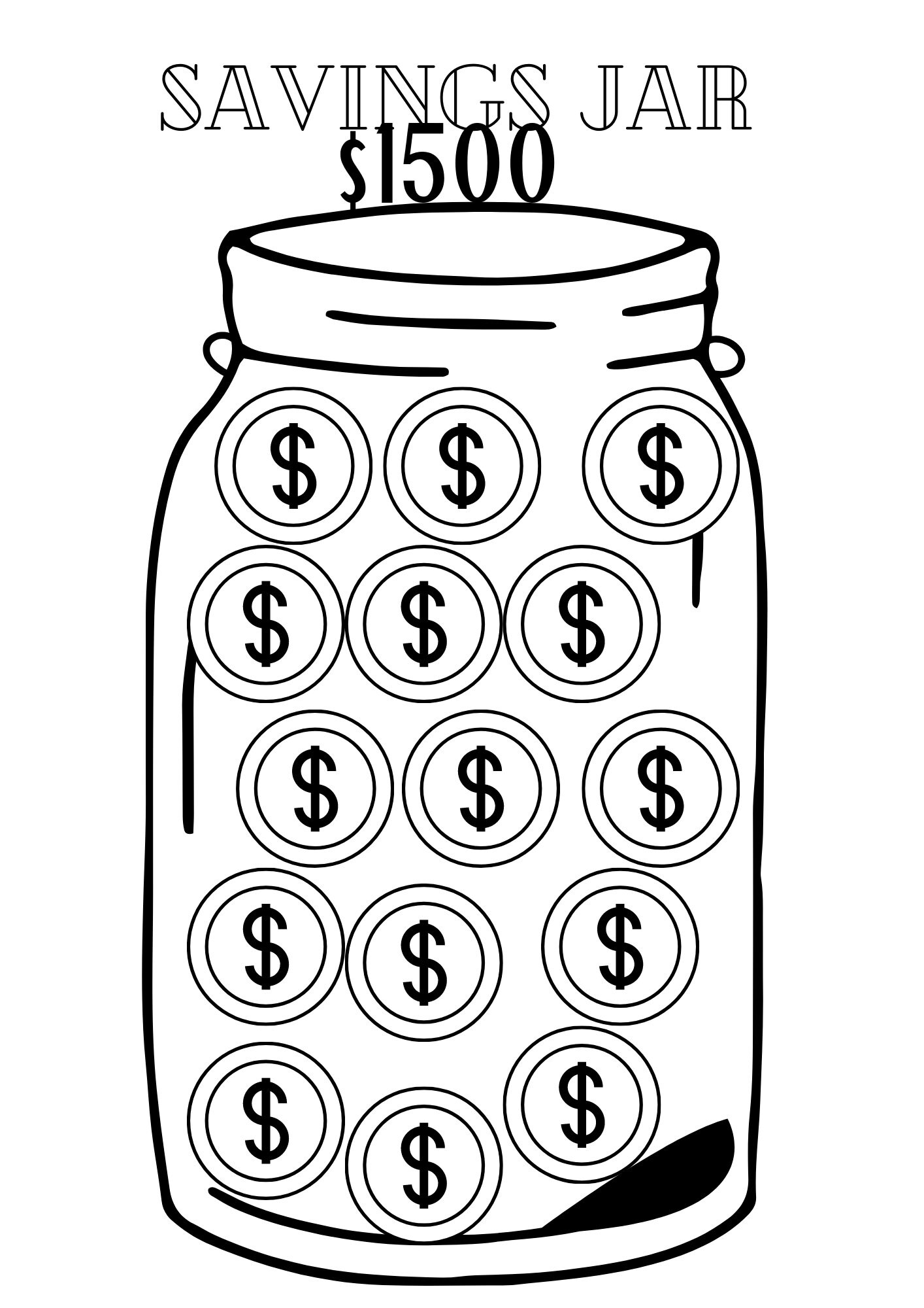 BUNDLE Savings Challenge Jar Money Budget Printable | Etsy