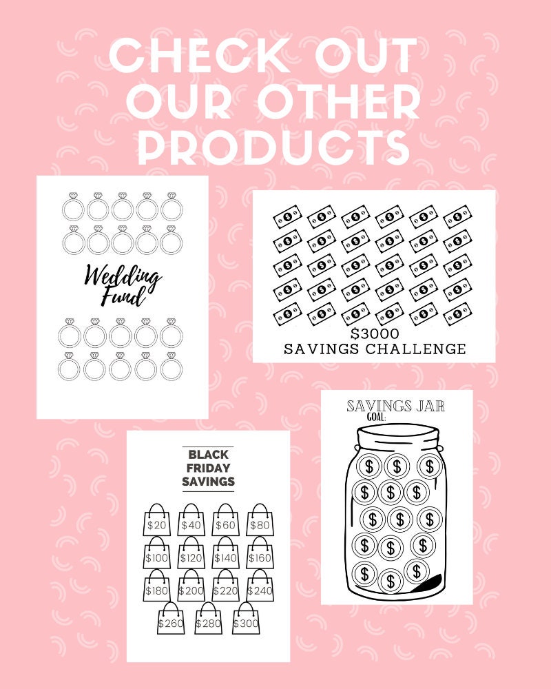 Heart Savings Challenge Printable | Save 600 Dollars Tracker (PDF