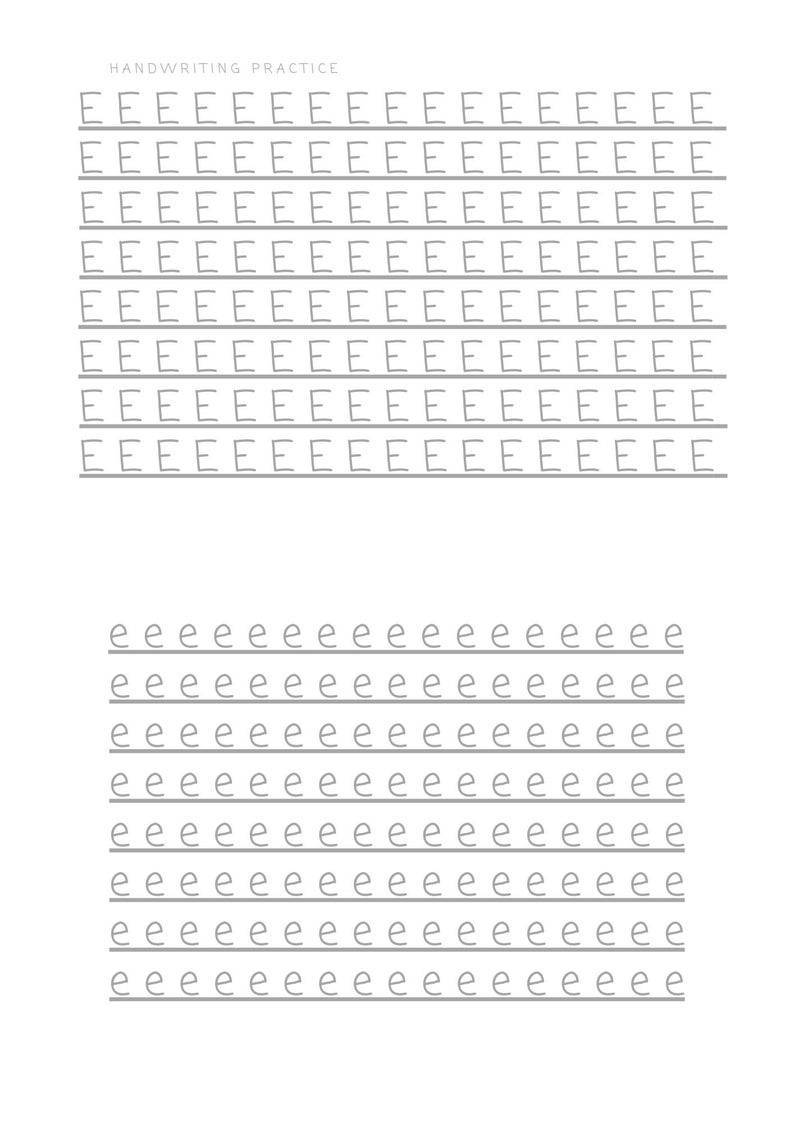 Neat Handwriting Practice Worksheet: Lettering Guide (digital Download
