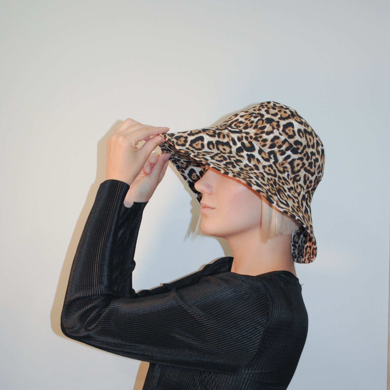 Leopard Print Bucket Hat Women Wide Brim Hat Sun Hat Sun Etsy