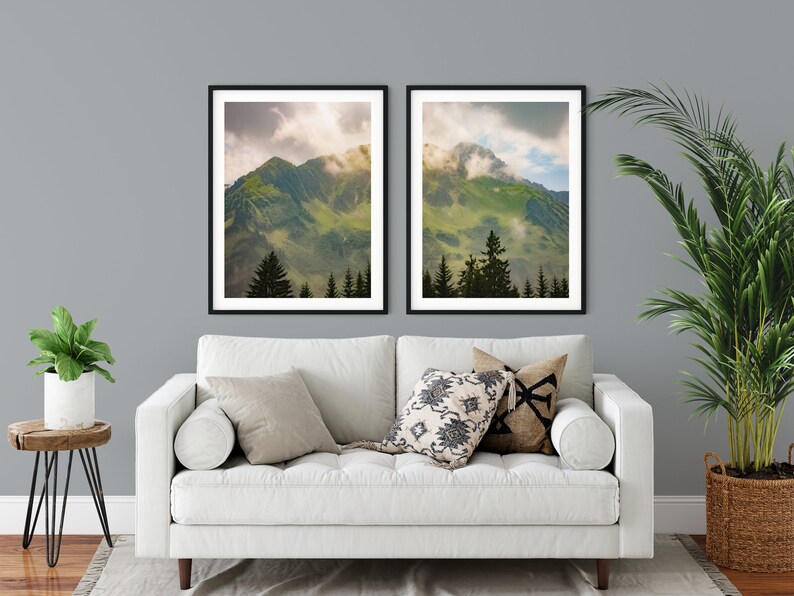 205 Alps Mountain Range Set of 2 Photography Alps Digital Download Printable Wall Art Austria Summit