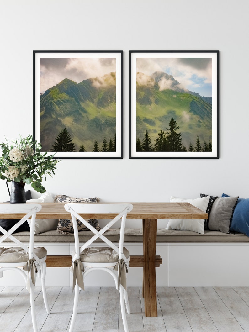 205 Alps Mountain Range Set of 2 Photography Alps Digital Download Printable Wall Art Austria Summit