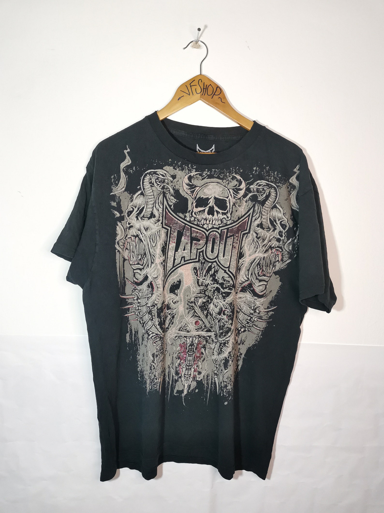 Tapout Skull Big Print T Shirt | Etsy