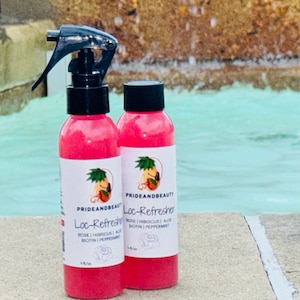 Rose Water for hair| Loc Refresher Spray | Daily Moisturizing and Refreshing Spray | Rosewater and Peppermint Hair & Scalp Moisturizer