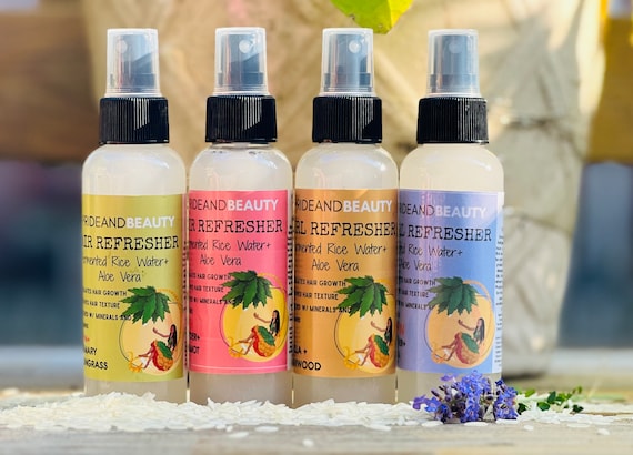 Rice Water Hair Growth Spray: Aloe Vera Leave-In Conditioner for Natural Hair