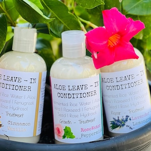 Aloe Vera Leave-In Conditioner: Rice Milk & Flaxseed Hair Gel